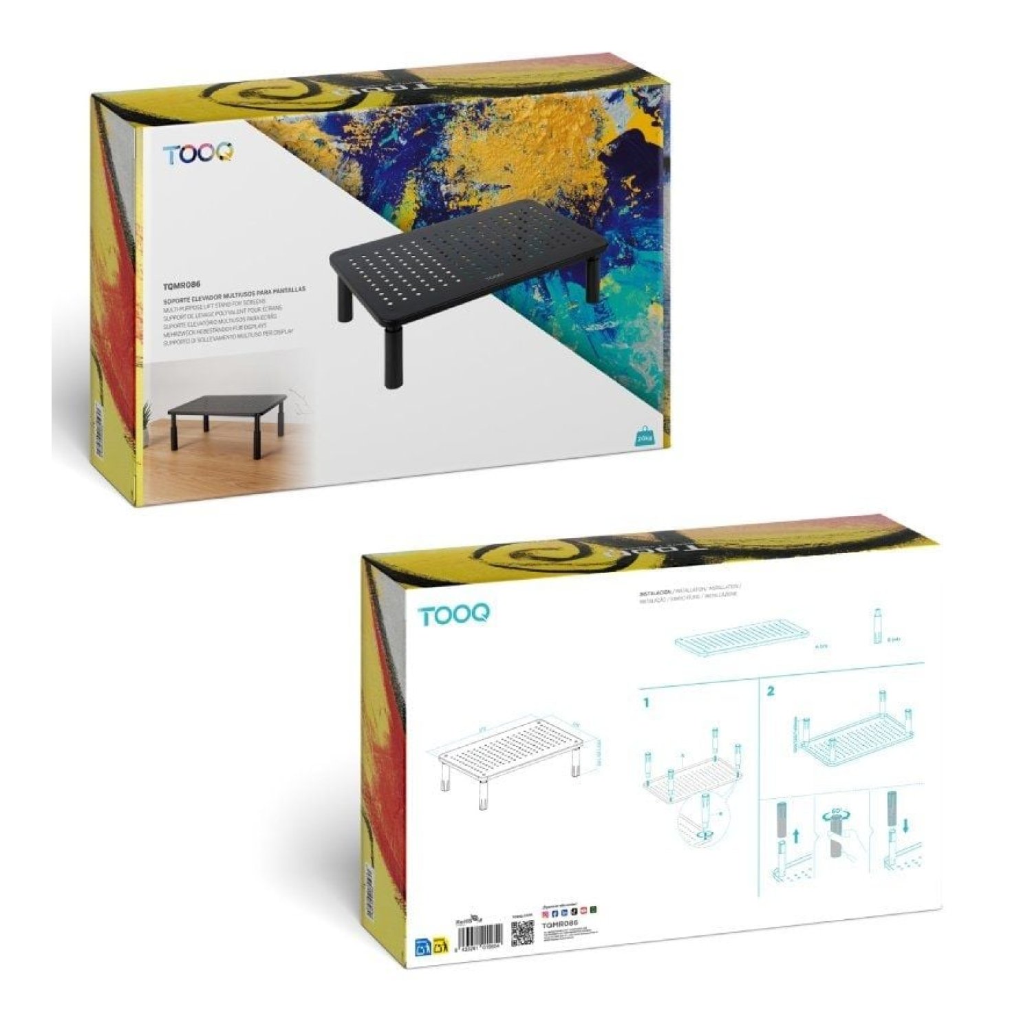 TooQ Soporte Monitor · Hasta 20kg · Ajustable