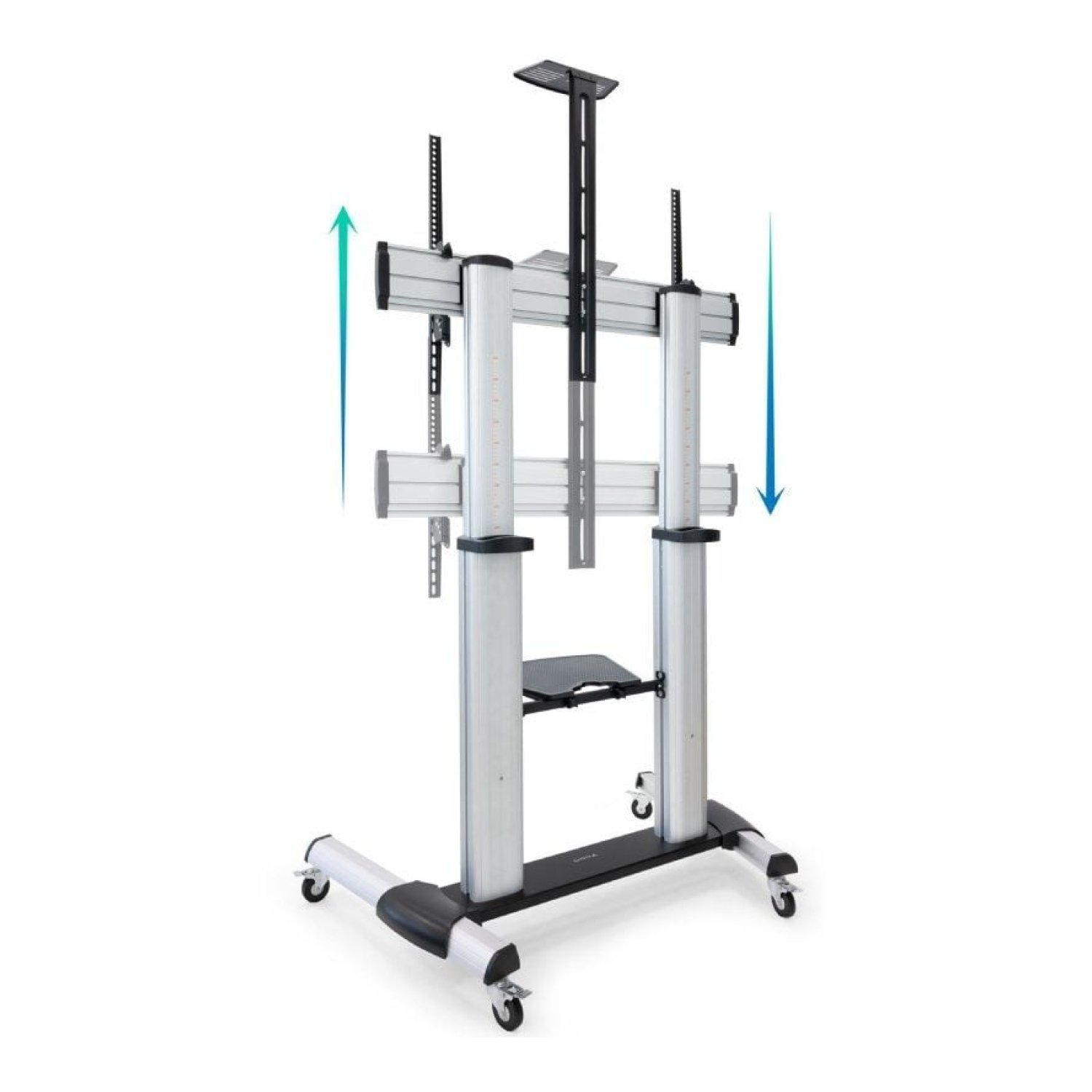 TooQ FS20300M-B · Soporte Suelo TV 60-100" · Inclinable · Ajustable · Hasta 100kg · Con Ruedas