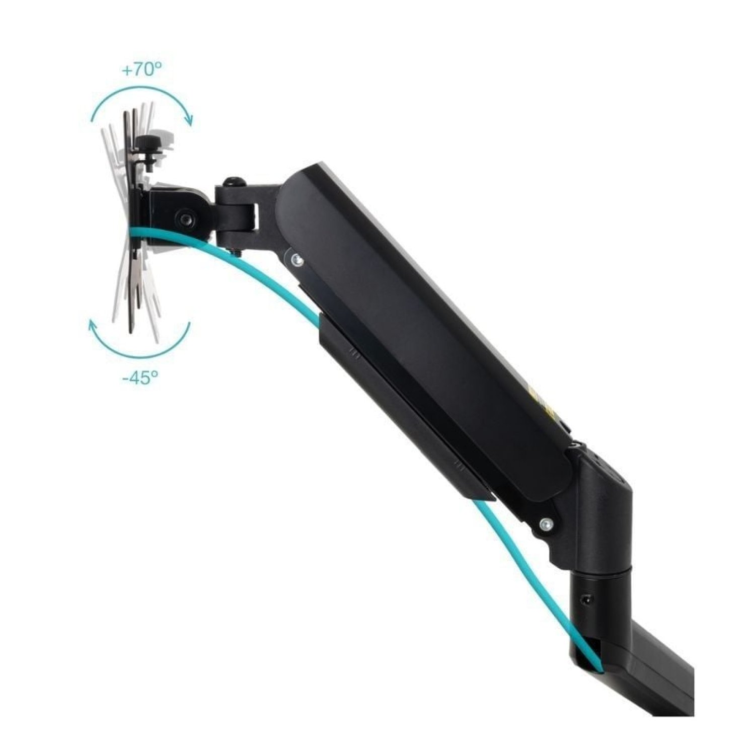 TooQ LP1334TNR-B · Soporte Giratorio para Monitor · Hasta 10kg · Inclinable y Rotatorio