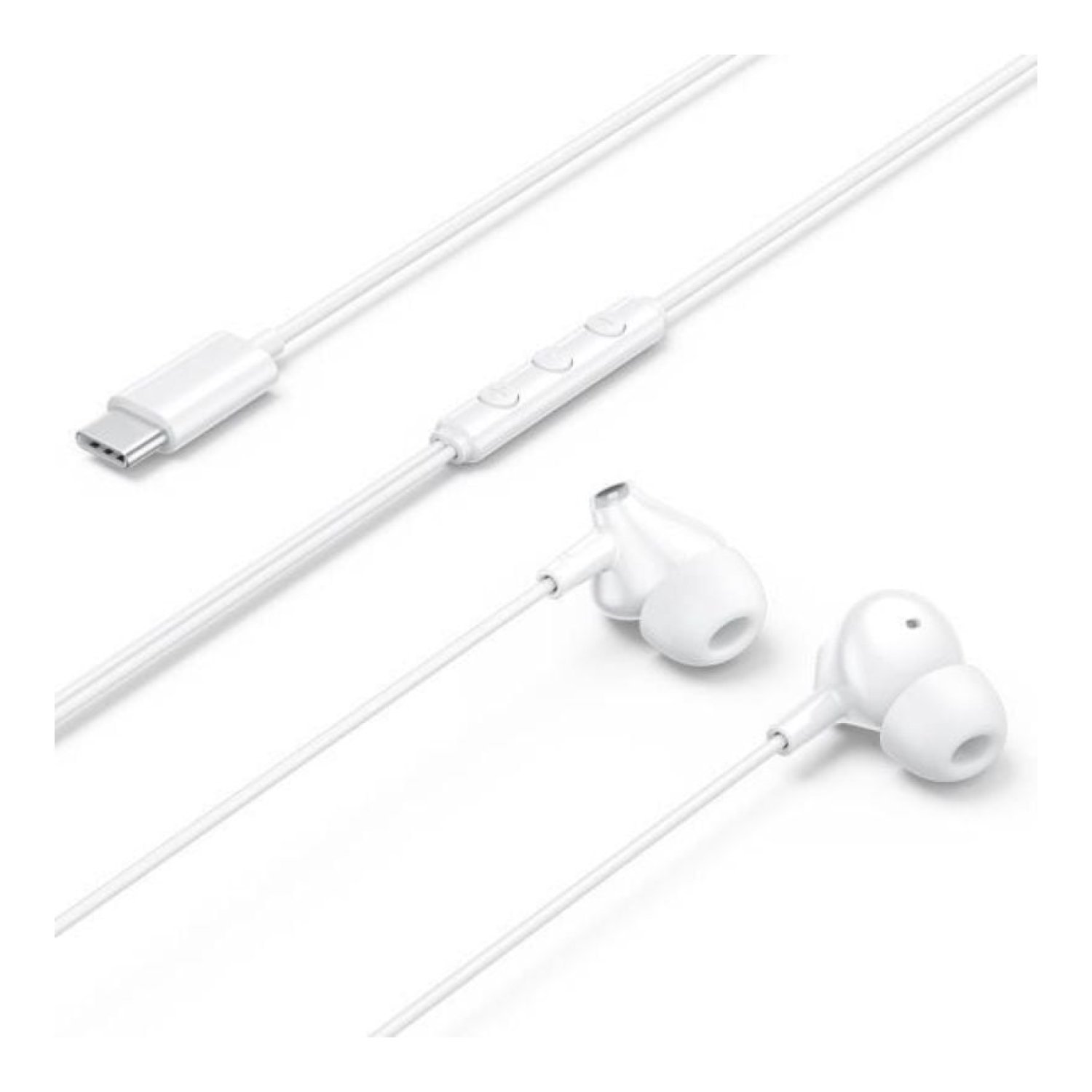 Vention Echo Lite · Auriculares Intrauditivos USB-C · Micrófono · Blancos