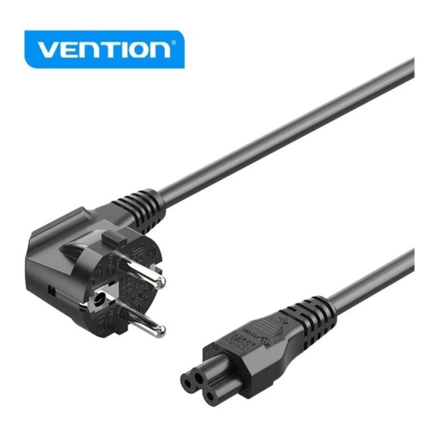 Vention Cable de Alimentación · IEC C5 a CEE7 · 1,8m · Negro