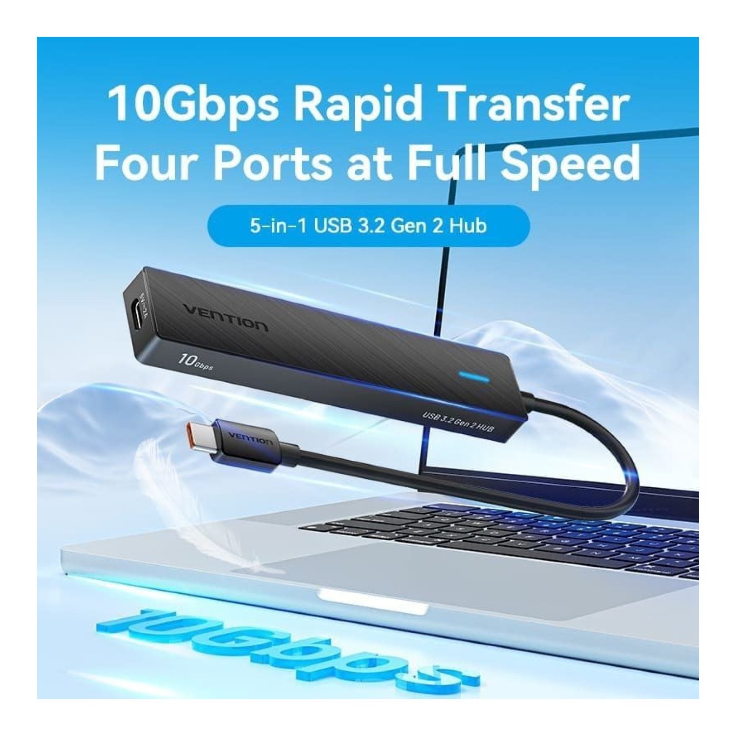 Vention Hub USB Tipo-C 3.2 · 2x USB-C · 2x USB 3.2 · Multiopuerto