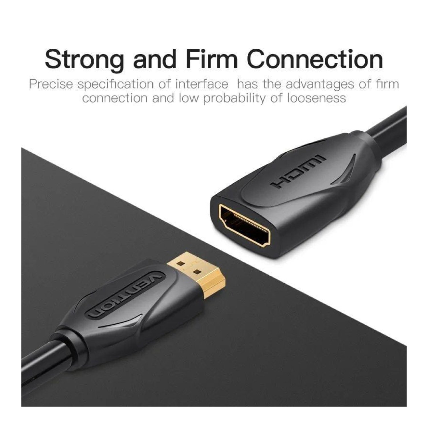 Vention Cable Alargador HDMI · 2m · HDMI Macho-Hembra · Negro