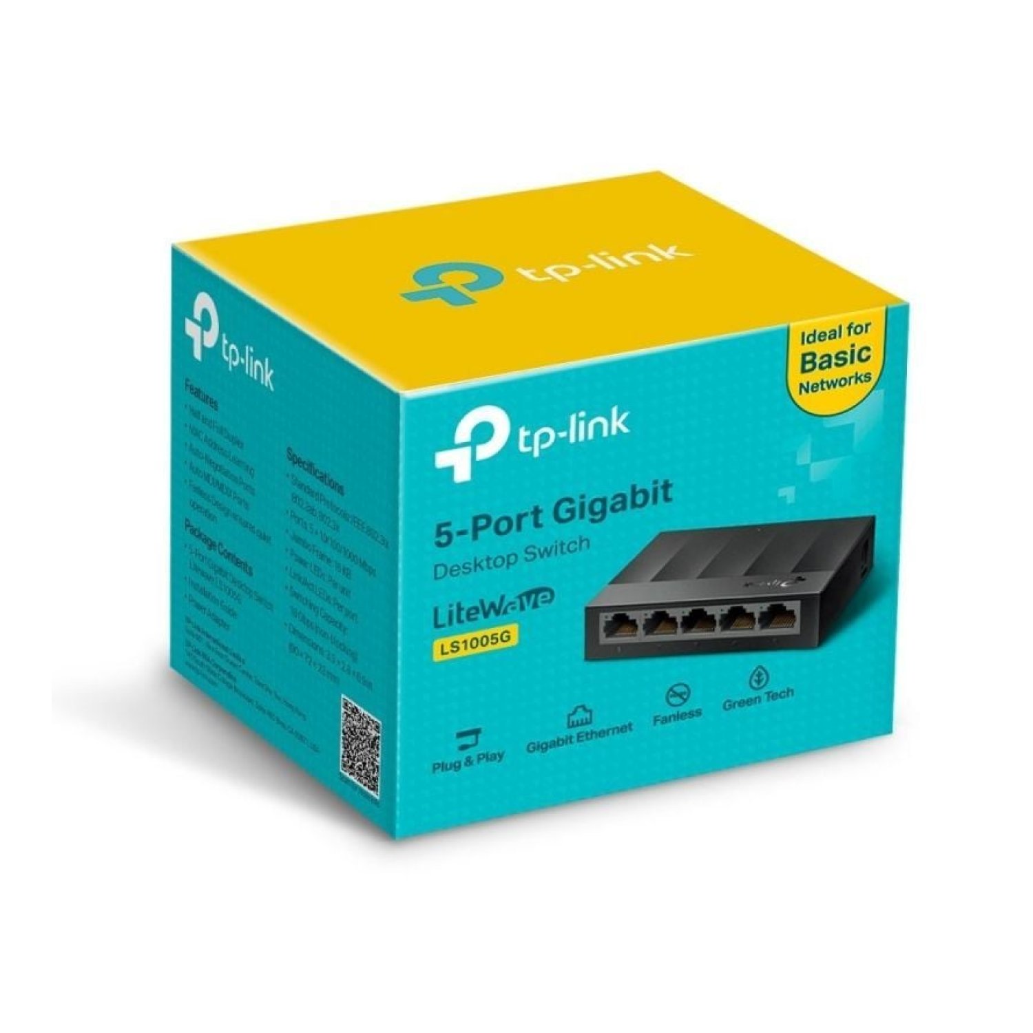 TP-Link LS1005G · Switch 5 Puertos · RJ-45 Gigabit 10/100/1000