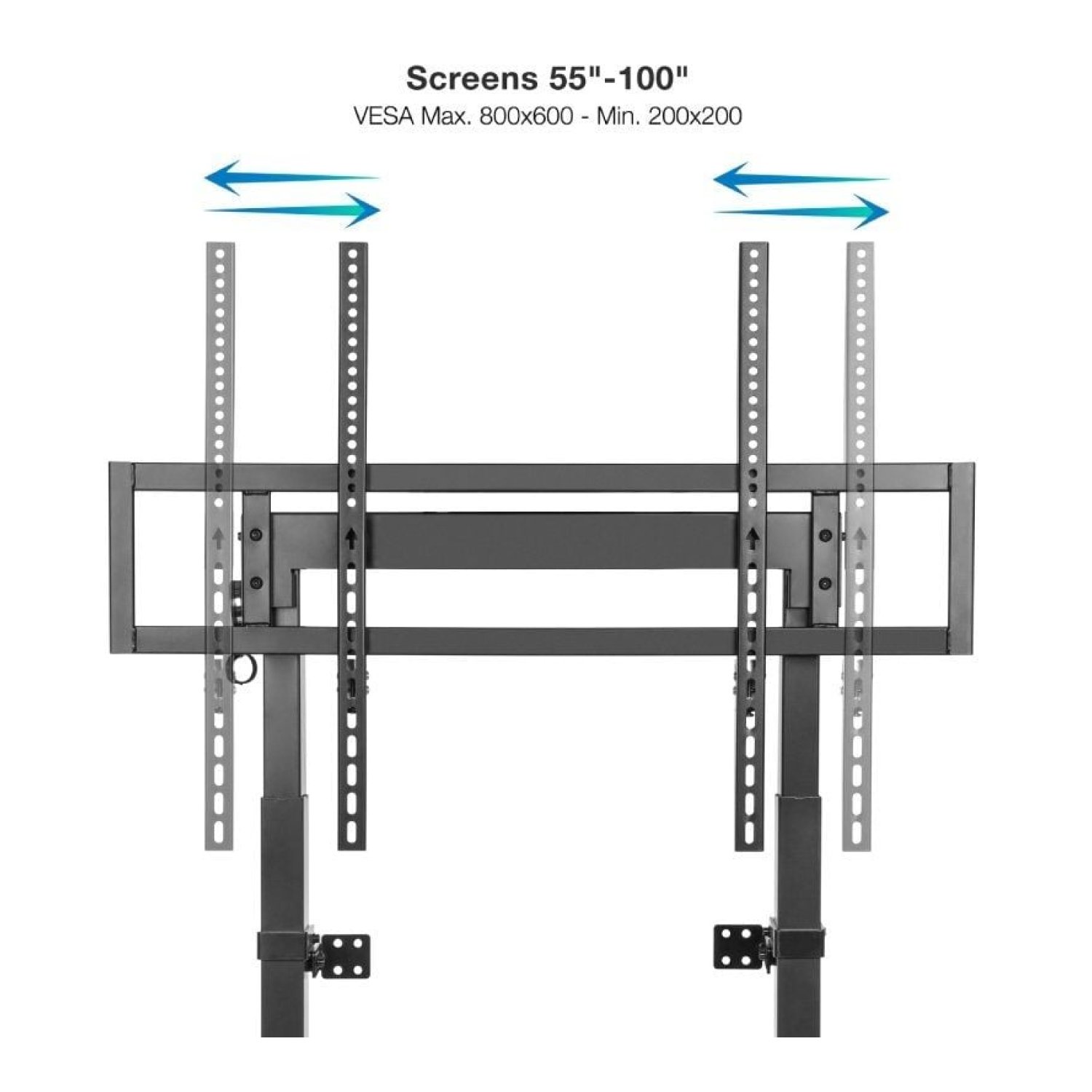 TooQ Hiperión FS2280M-B · Soporte Pared/Suelo · 55-100" · Hasta 120kg