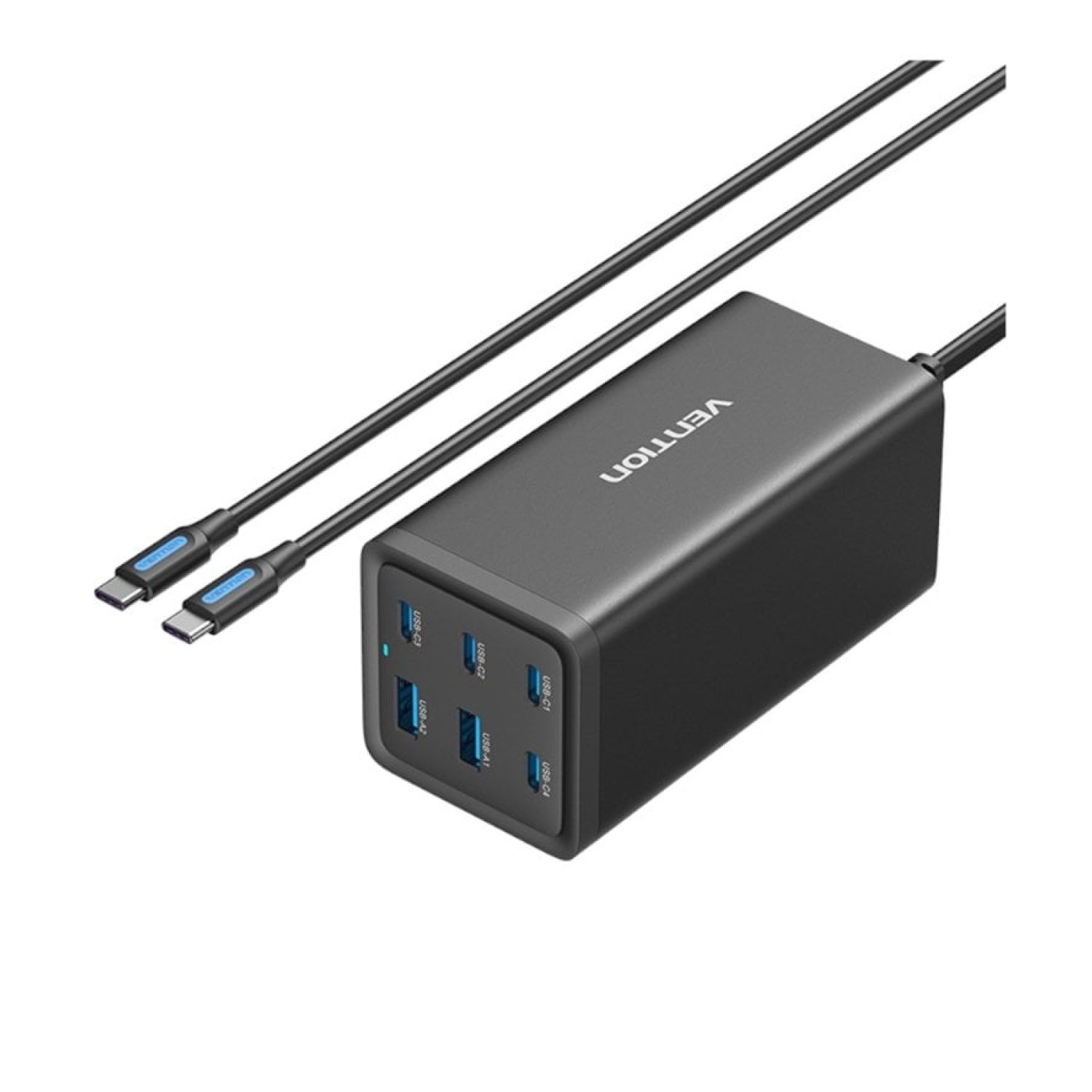 Cargador de Pared Vention FENB0-EU/ 4xUSB Tipo-C/ 2xUSB/ 200W