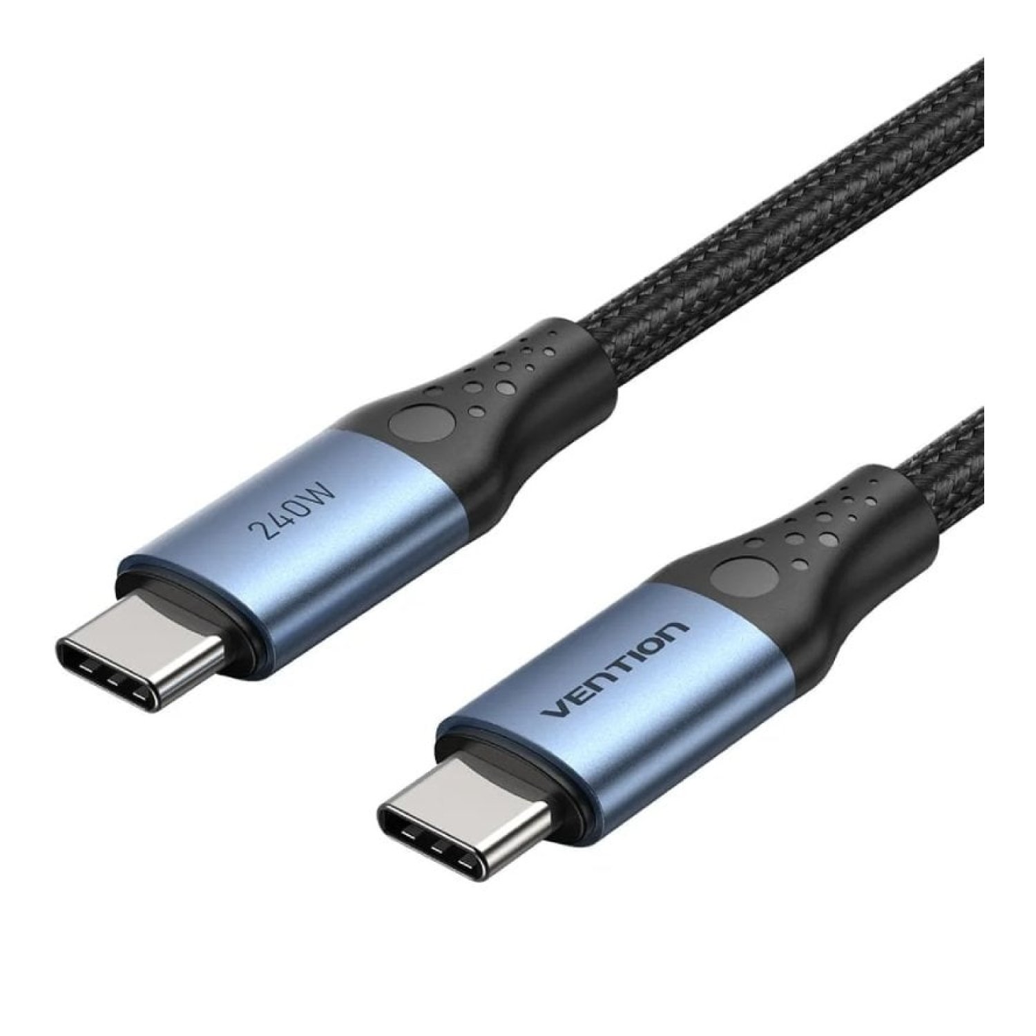 Vention Cable USB-C a USB-C · 5A · 240W · 480Mbps · 50cm · Azul y Negro