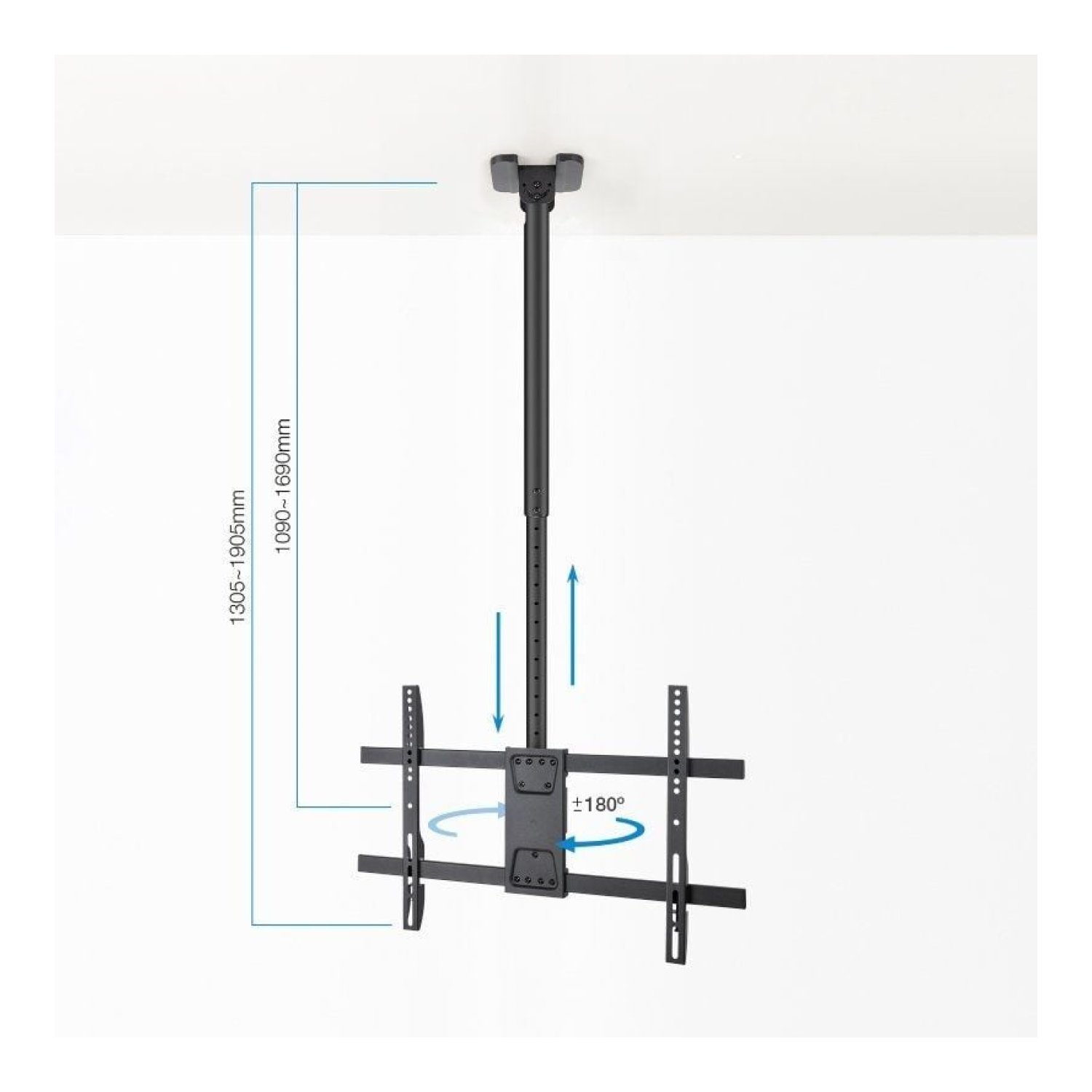 TooQ LPCE1186TSLI-XL-B · Soporte Techo Giratorio · 43-86" · Hasta 60kg