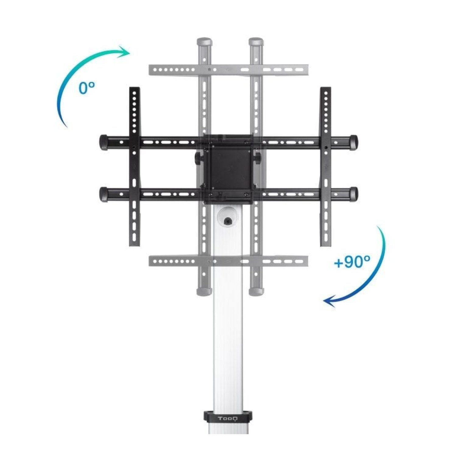 TooQ FS1886M-B · Soporte Suelo TV 37-86" · Inclinable Ajustable · Ruedas · Hasta 50kg