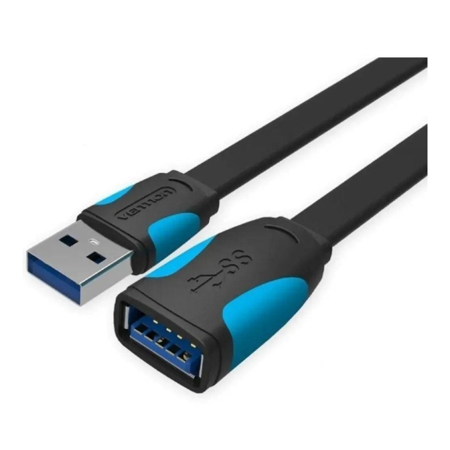 Cable Alargador USB 3.0 Vention VAS-A13-B200/ USB Macho - USB Hembra/ 5Gbps/ 2m/ Negro y Azul