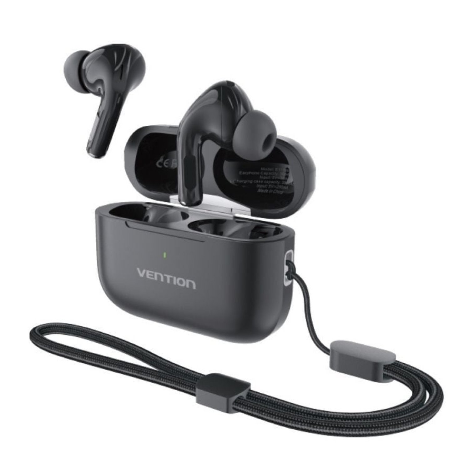 Vention Echo Lite E11 Plus · Auriculares Bluetooth · 6h Autonomía · Estuche Carga · Negros