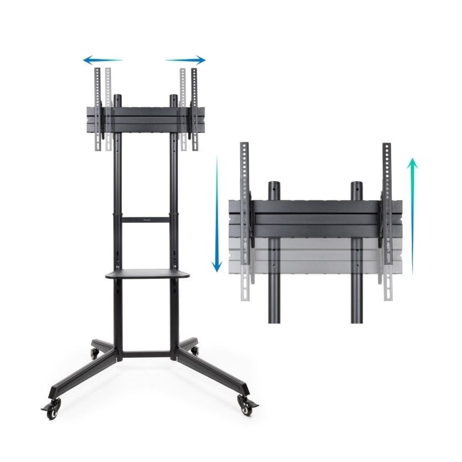 TooQ FS1170M-B · Soporte Suelo Inclinable · 37-70" · Ruedas · Hasta 50kg