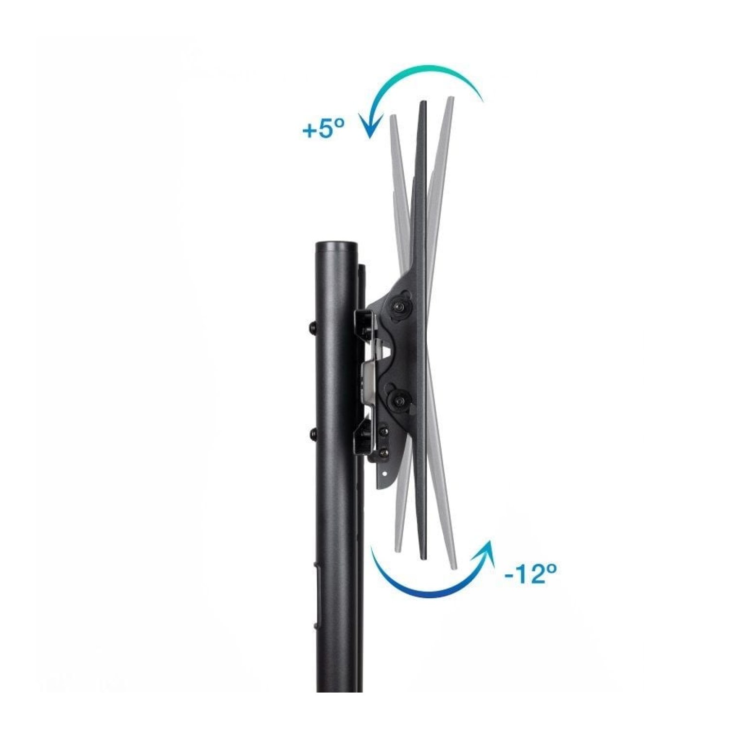 TooQ FS1170M-B · Soporte Suelo Inclinable · 37-70" · Ruedas · Hasta 50kg