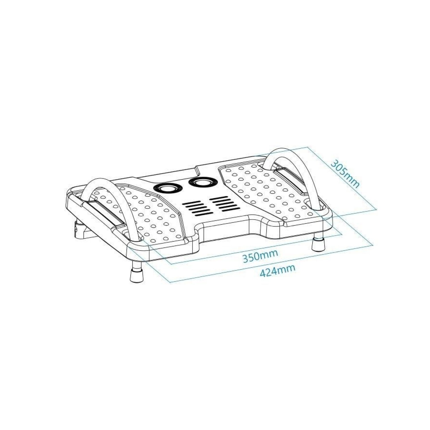TooQ Reposapiés Ajustable e Inclinable · 424x305x145mm · Gris