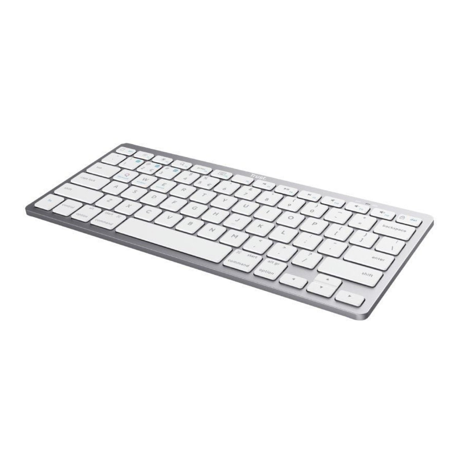 Trust Teclado Compacto Inalámbrico · Plata