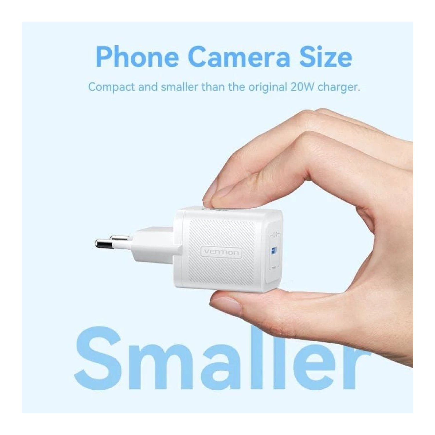 Vention · Cargador GaN de Pared · 1x USB-C · 20W
