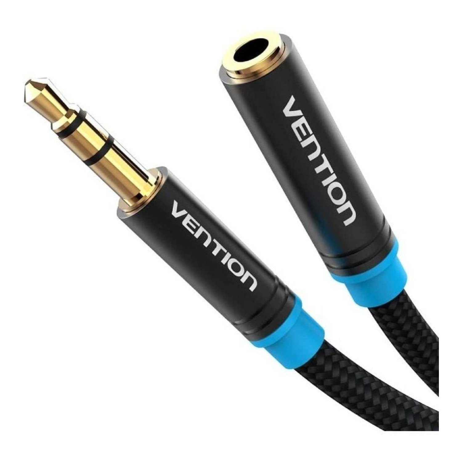 Cable Estéreo Vention VAB-B06-B500-M/ Jack 3.5 Macho - Jack 3.5 Hembra/ 5m/ Negro