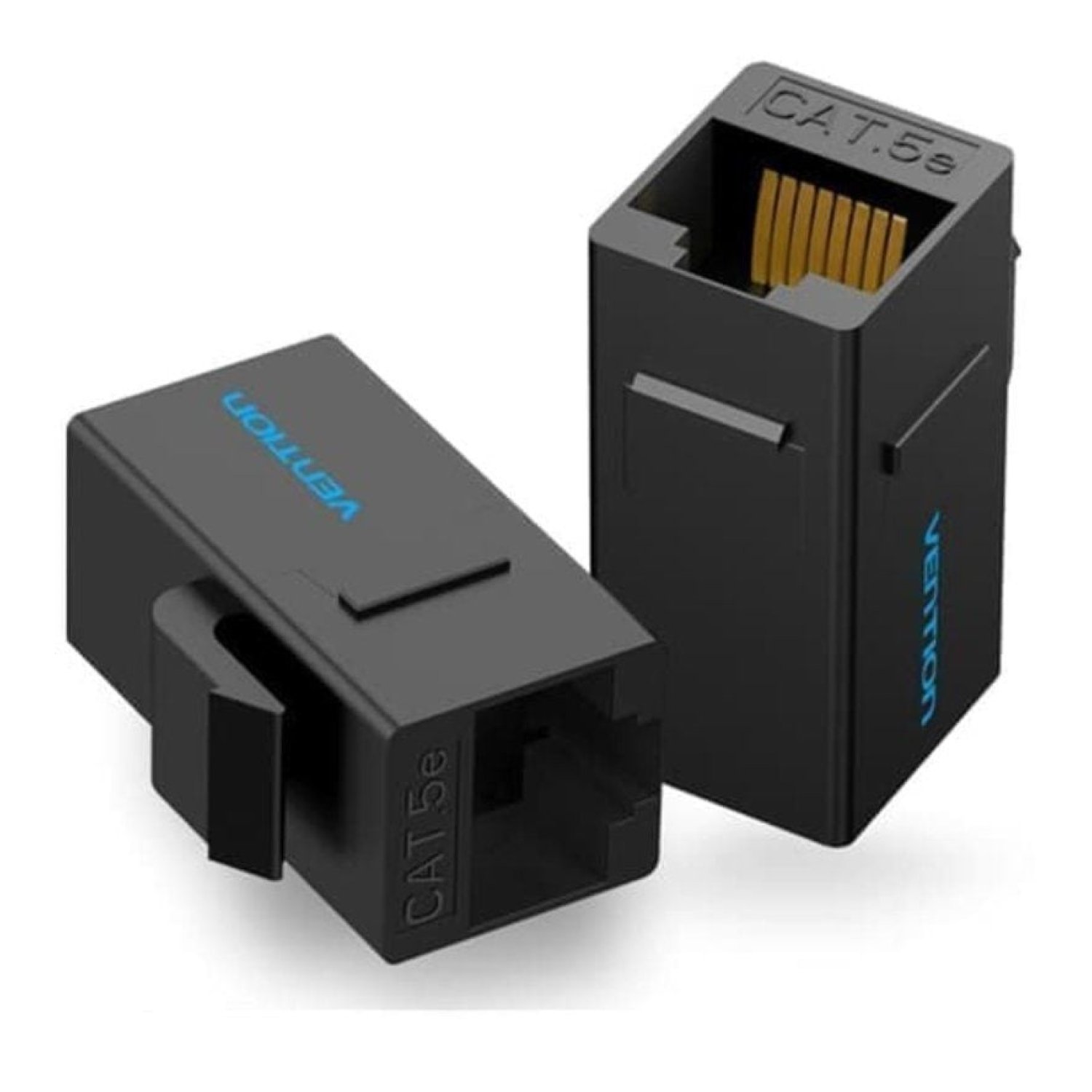 Vention · Adaptador RJ45 Cat5e UTP · Hembra-Hembra · Negro