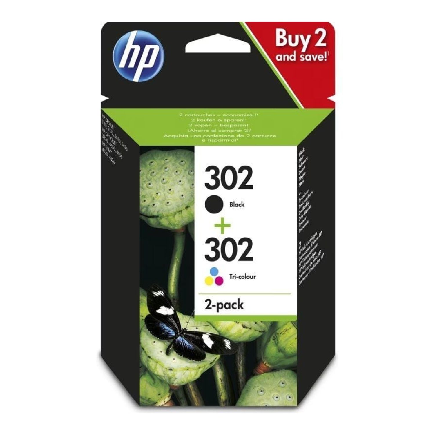 HP Cartucho nº302 · Multipack · Negro + Tricolor
