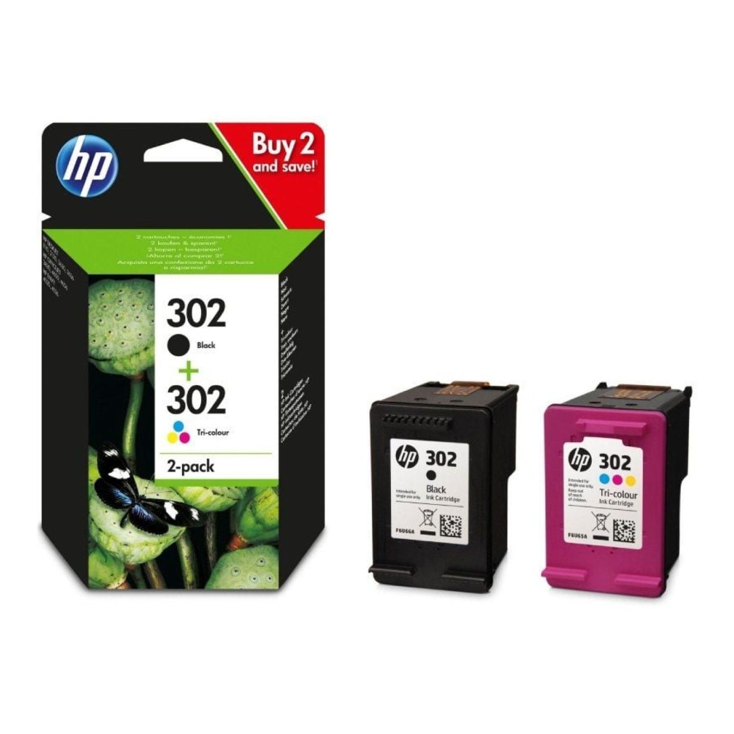 HP Cartucho nº302 · Multipack · Negro + Tricolor