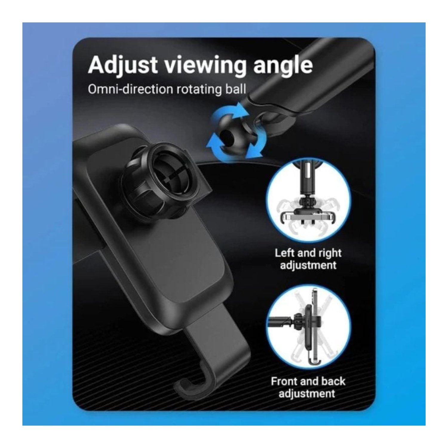Vention · Soporte Smartphone Coche · Negro · Ventosa Ajustable