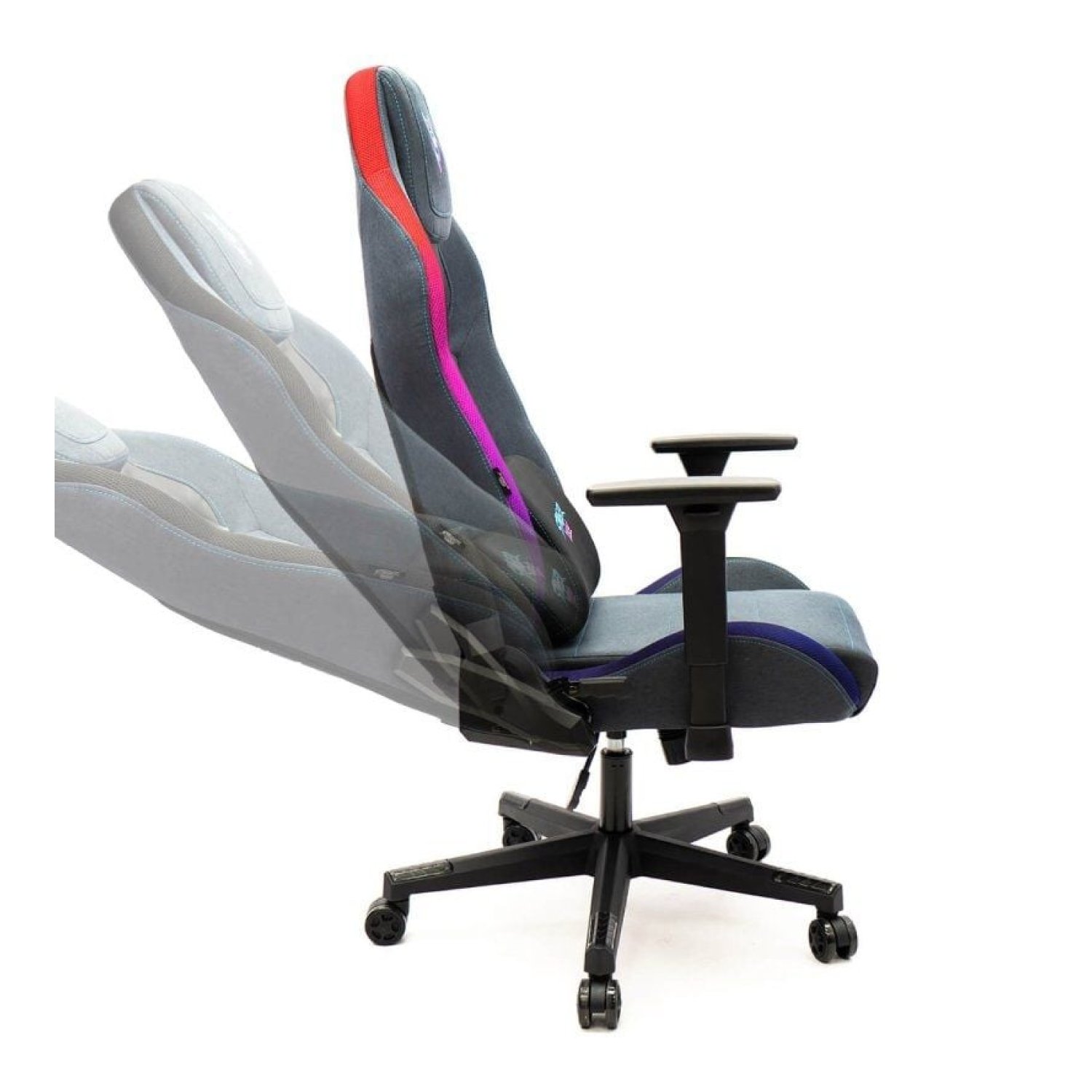 Silla Gaming Woxter Stinger Station Elite/ Luces LED/ Dorada y Plata