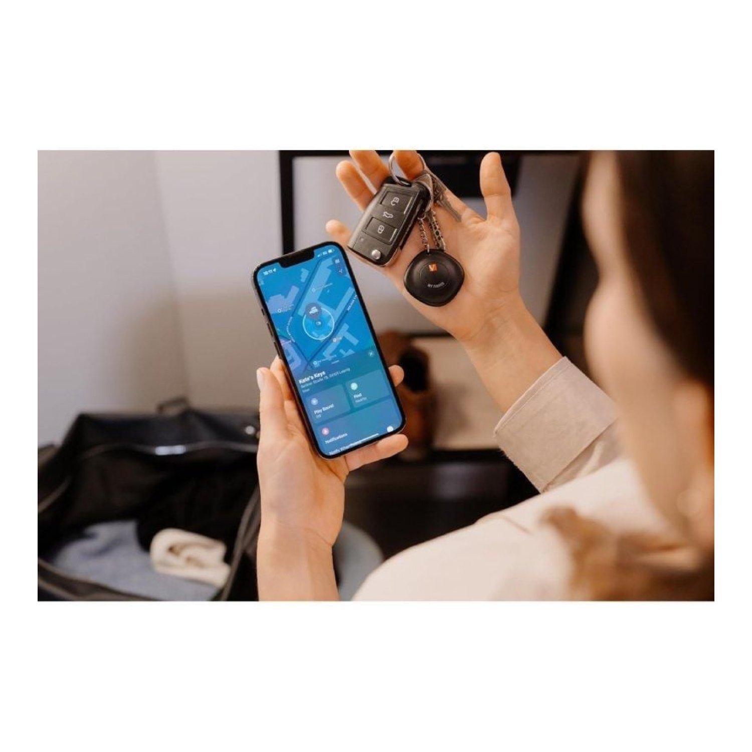 Verbatim My Finder · Localizador Bluetooth · Compatible Apple · Incluye Llavero y Pila · Negro