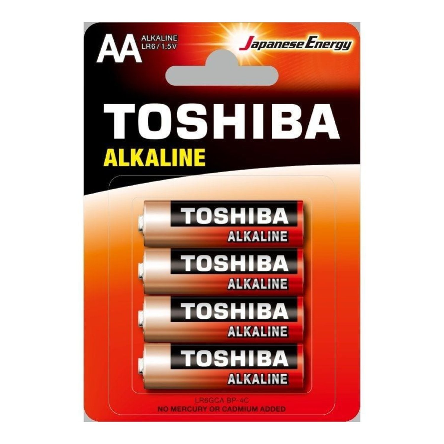Toshiba Pilas AA Alkaline · Pack 4 Unidades · 1,5V · Alcalinas