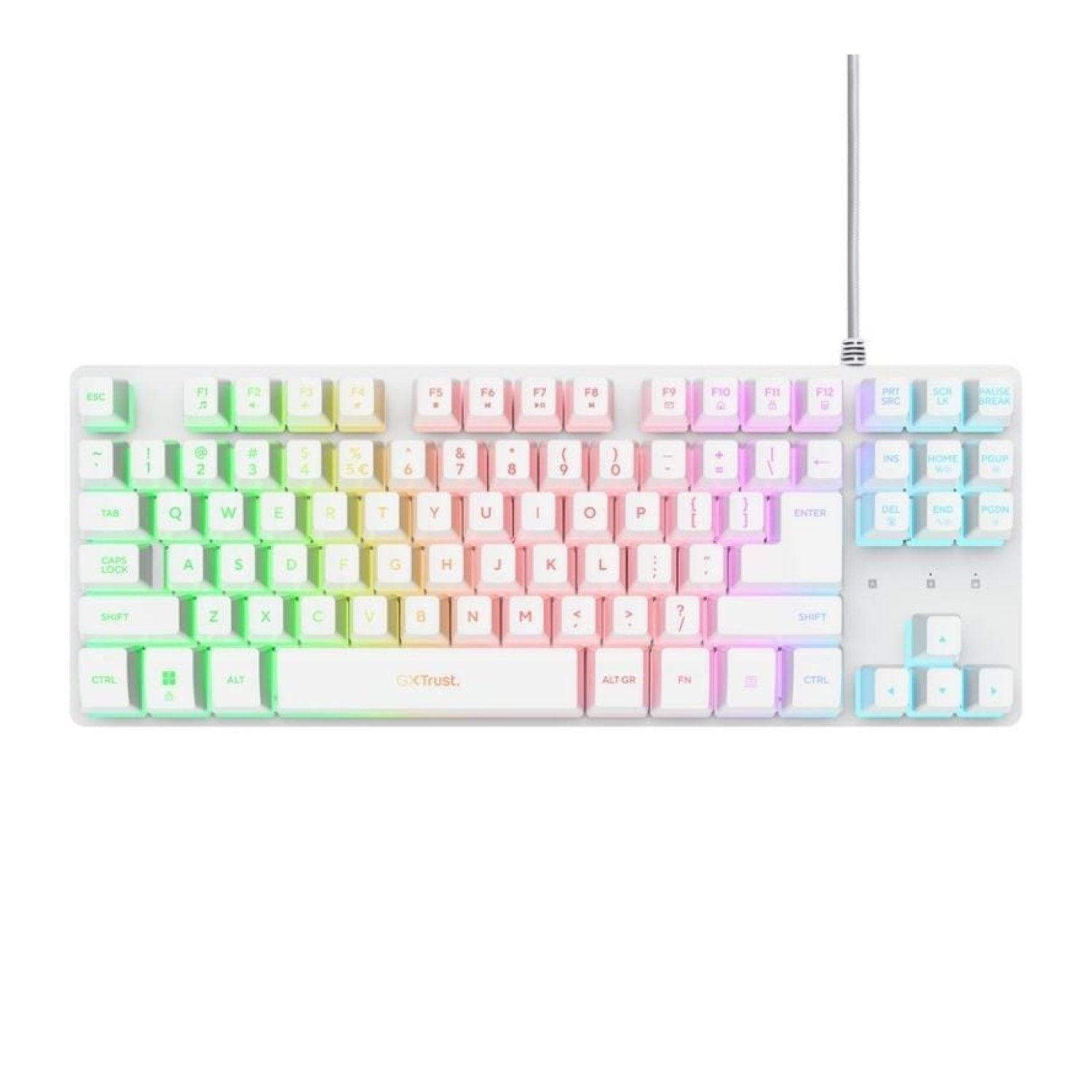 Trust Gaming GXT 833 Thado TKL · Teclado Gaming · Blanco