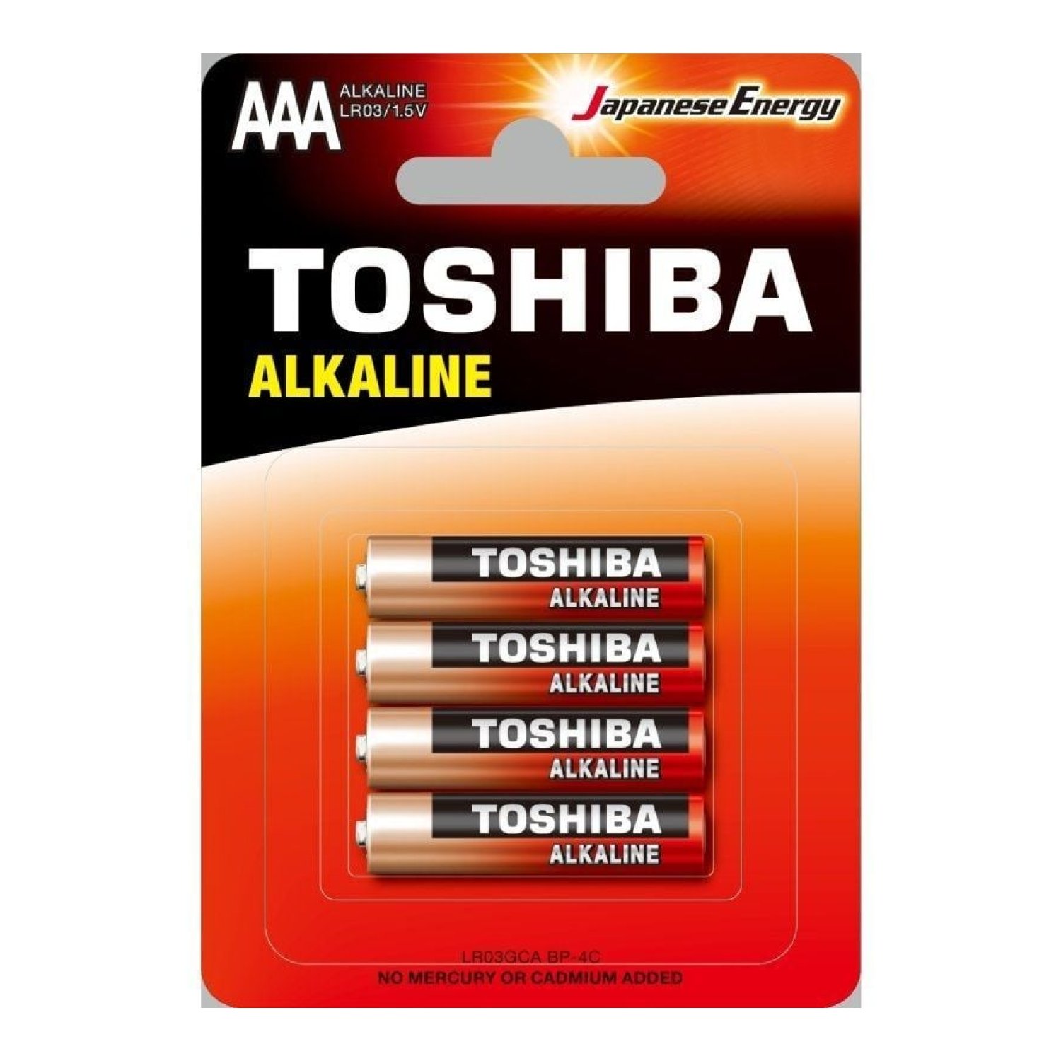 Toshiba Pilas AAA Alkaline · Pack 4 Unidades · 1,5V · Larga Duración
