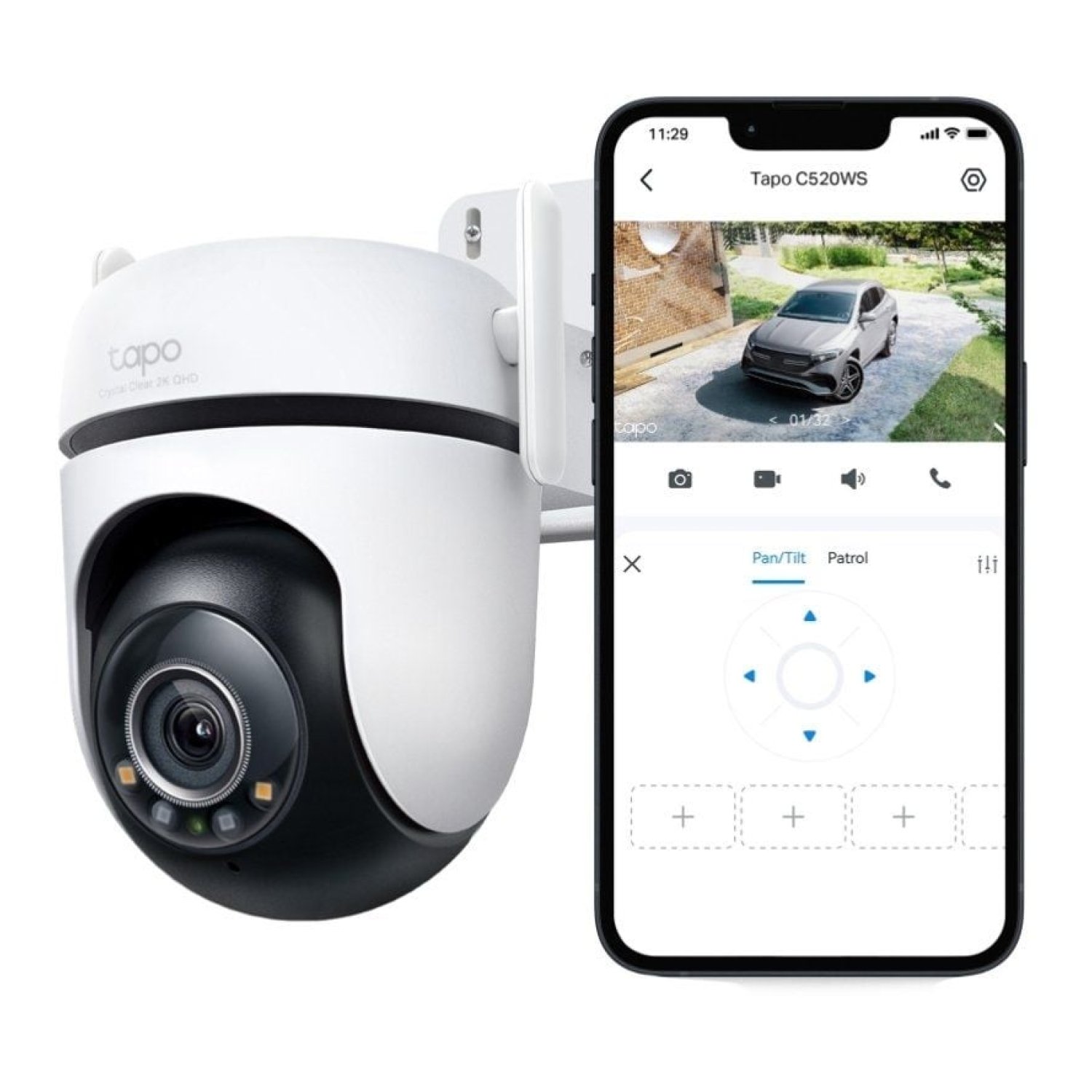 TP-Link Tapo C520WS · Cámara WiFi · Visión Nocturna · Control por APP