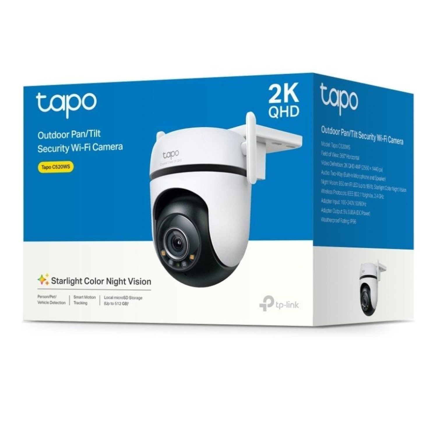TP-Link Tapo C520WS · Cámara WiFi · Visión Nocturna · Control por APP