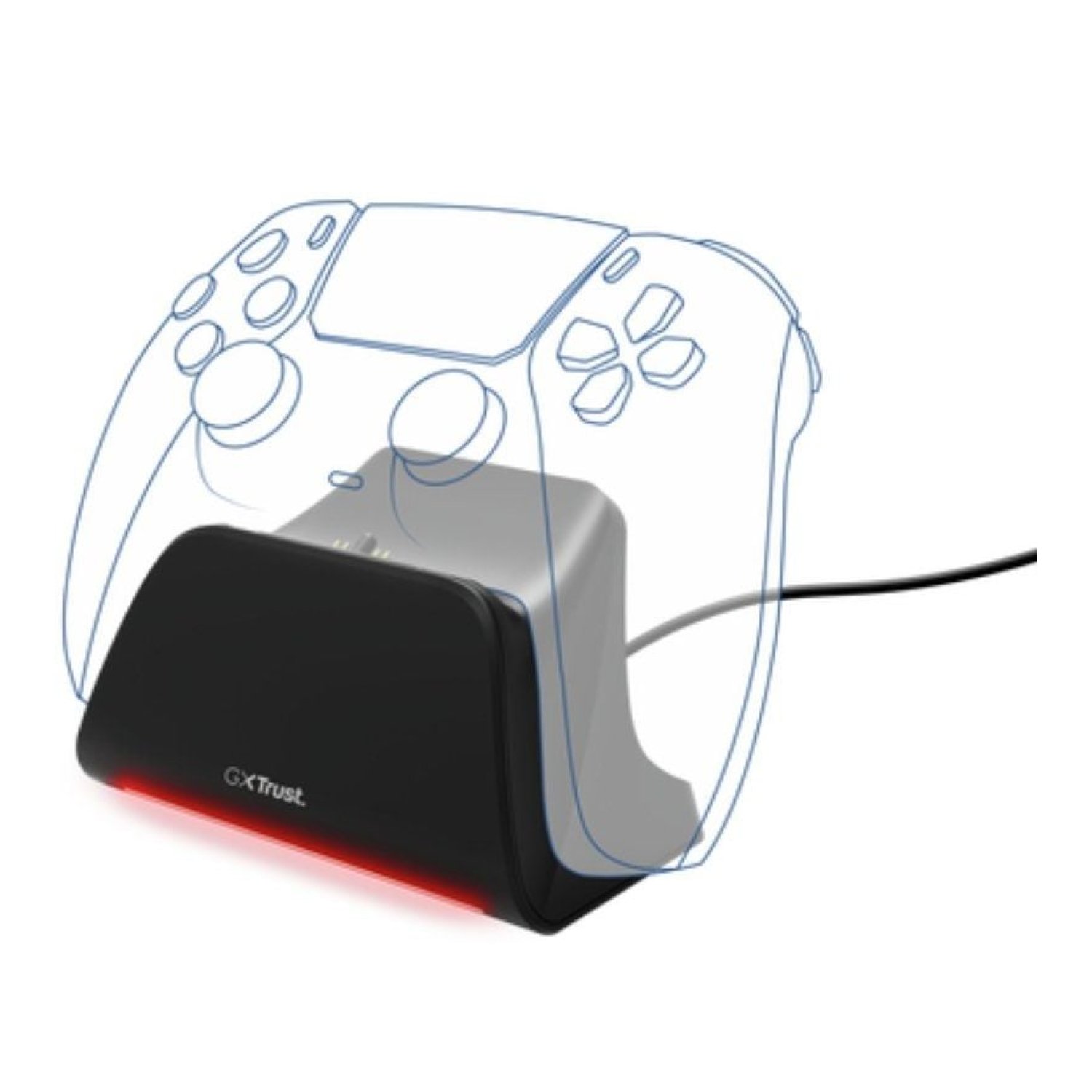Trust Gaming GXT 255 · Estación Recarga Rápida PS5 · Dual Controllers