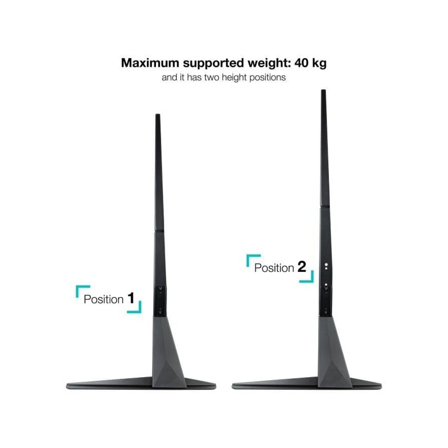 Tooq DB2375F-B · Soporte de Mesa · TV y Portátil · 23-75"