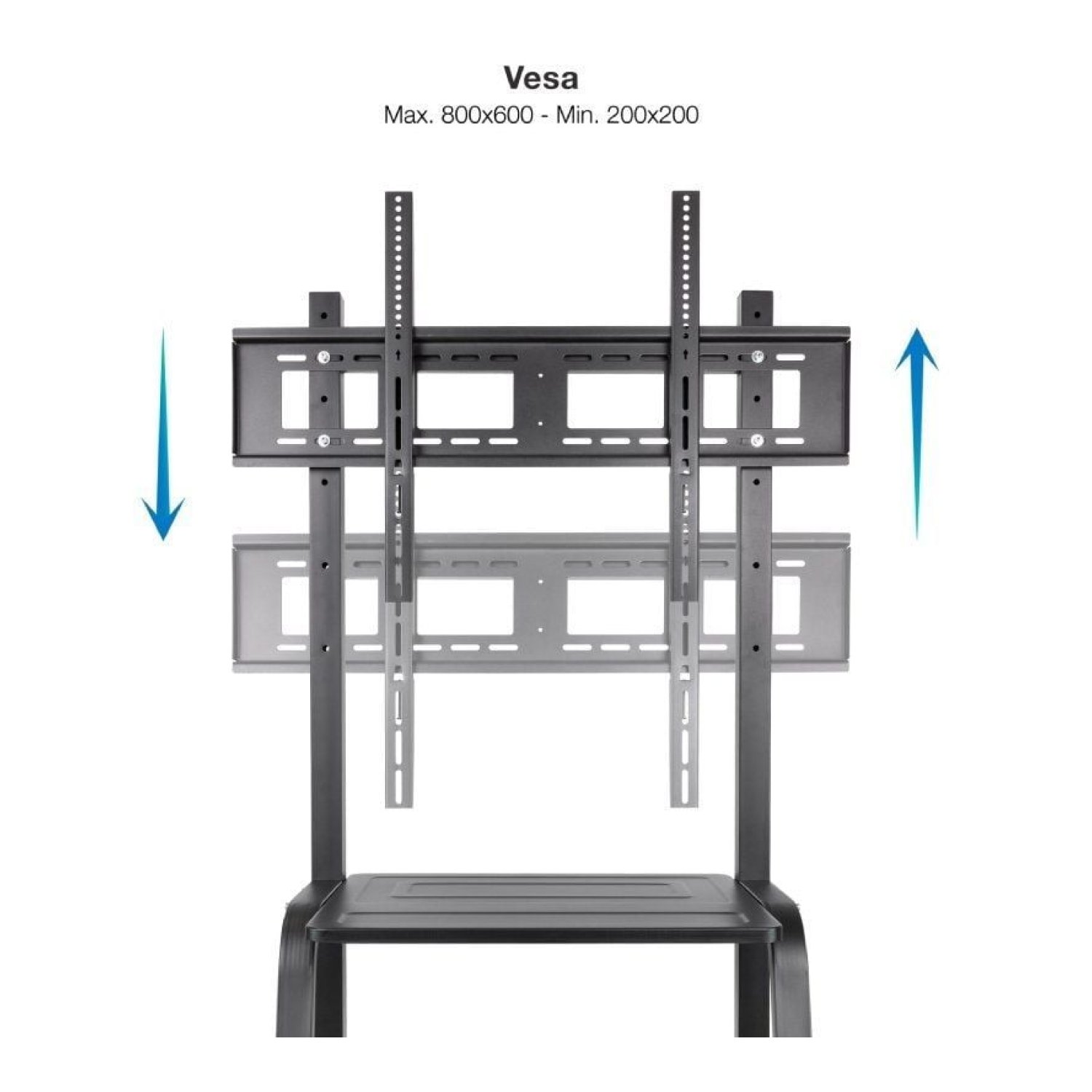 TooQ FS20101M-B · Soporte Suelo TV 37-100" · Ajustable · Ruedas · 150kg