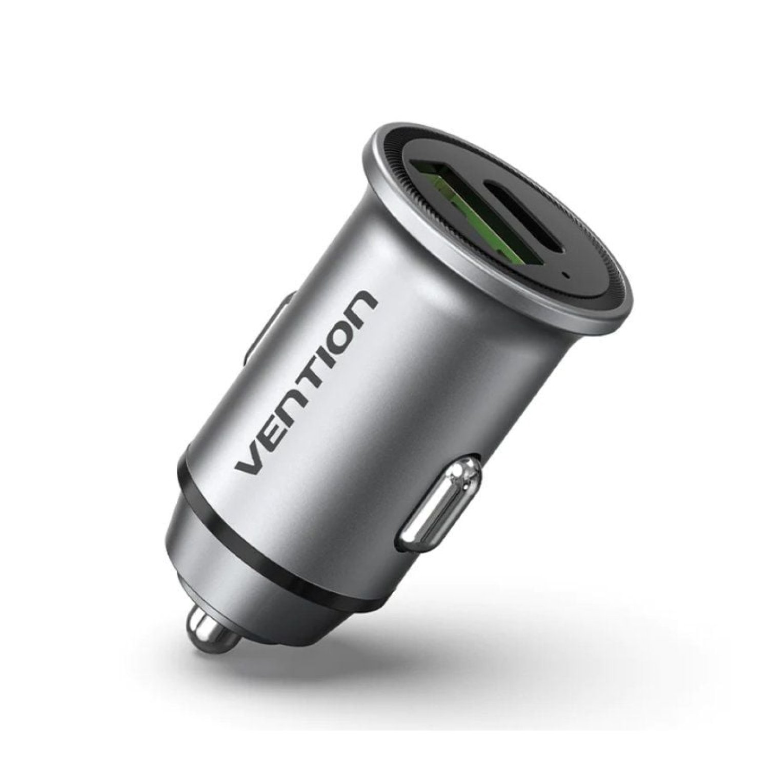 Vention Cargador de Coche · 20W · USB-C + USB · Carga Rápida
