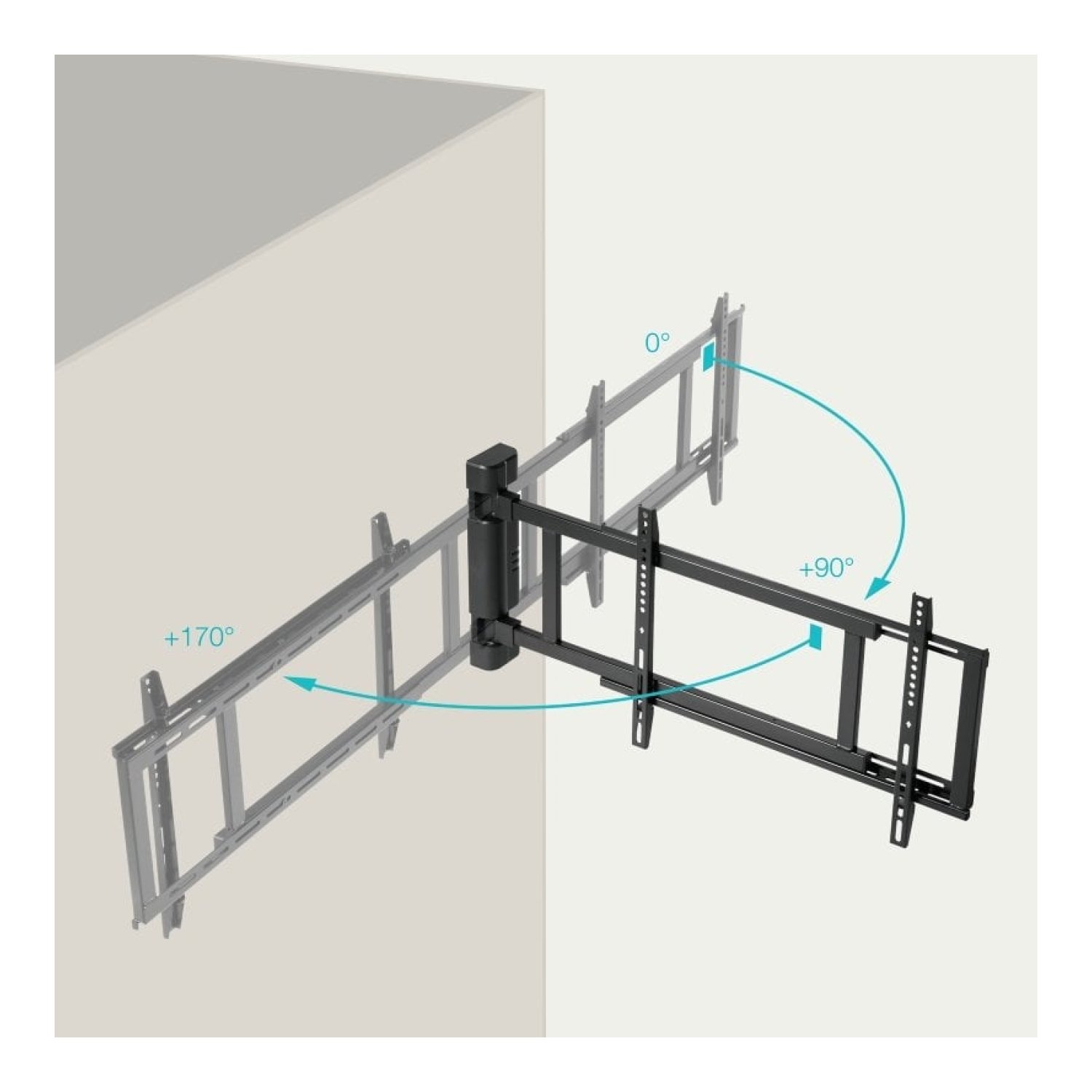 TooQ LPM4381XL-B · Soporte Pared Giratorio · 32-75" · hasta 50kg