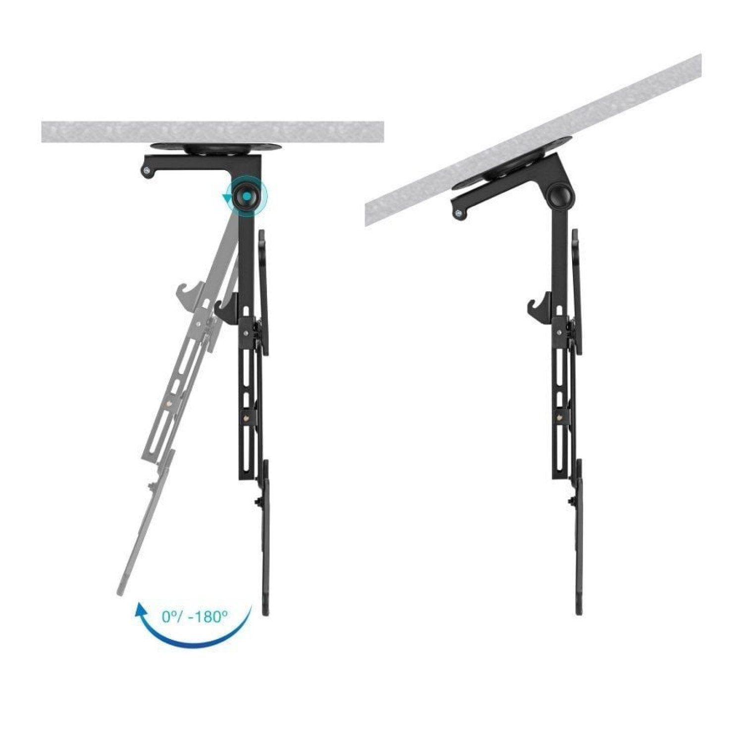TooQ Soporte de Techo Giratorio · 23-55" · Inclinable · Hasta 20kg