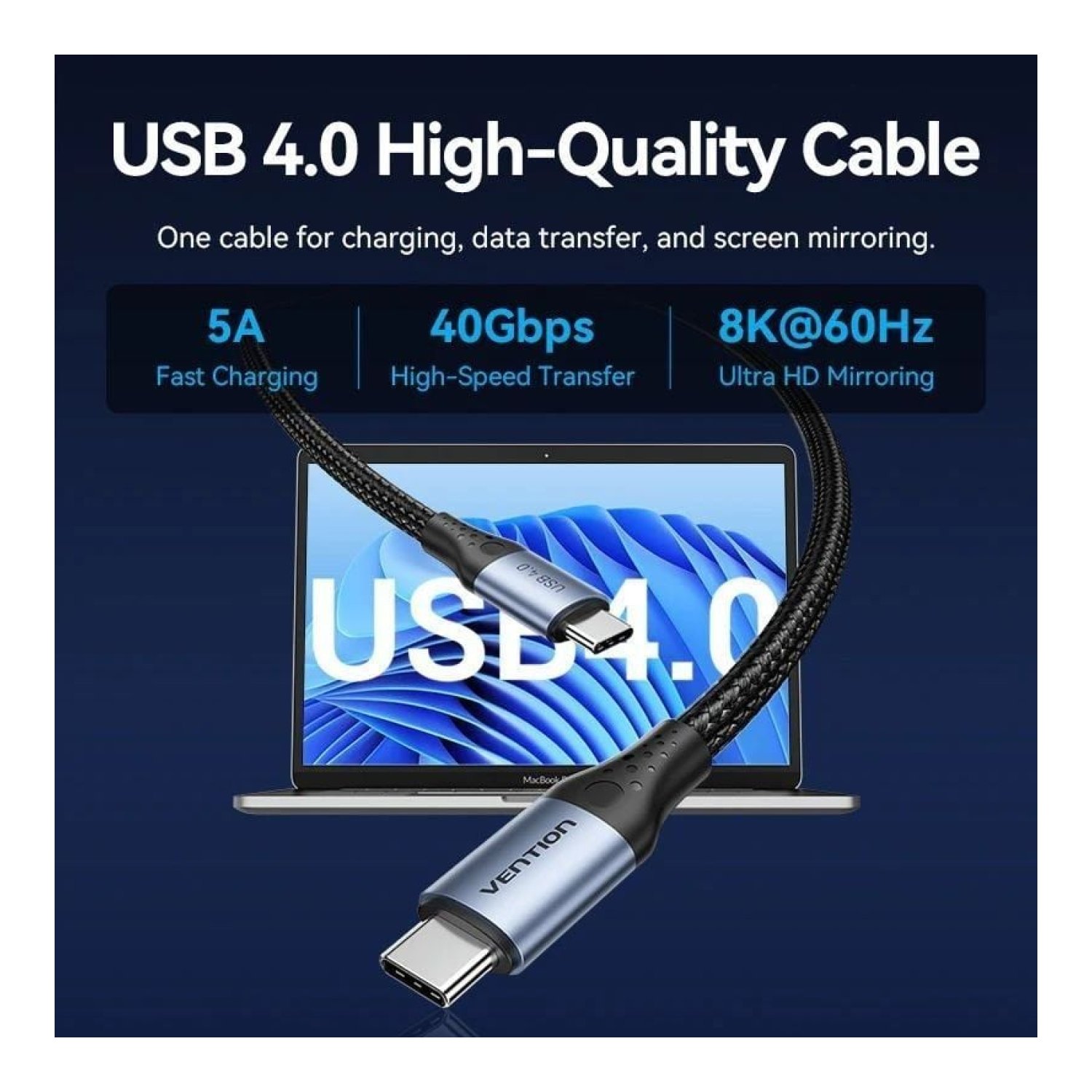 Vention Docking USB Tipo-C · 2xHDMI 4K · DisplayPort · 3xUSB · Gris