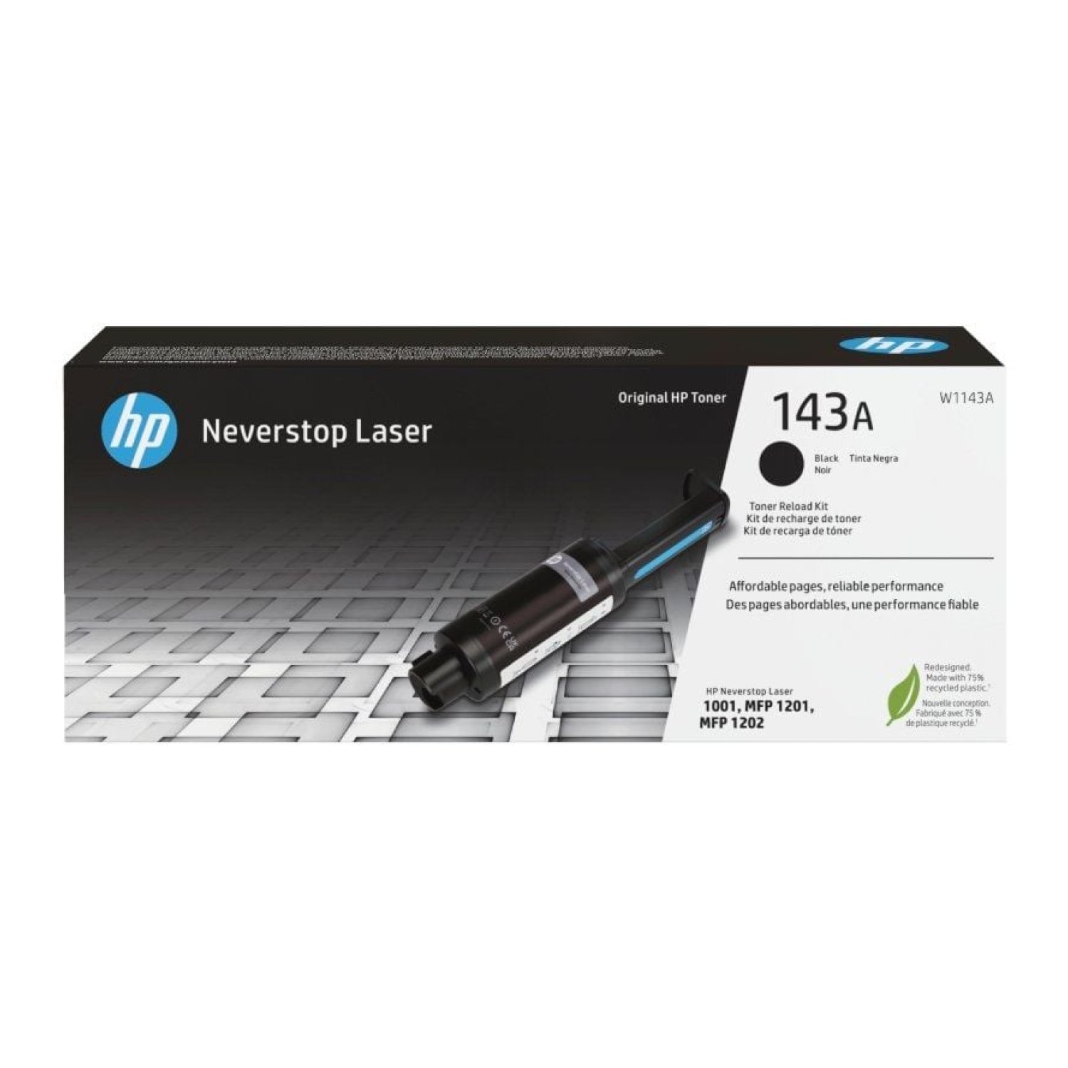 HP Toner Original nº143A · Negro · Kit de Recarga