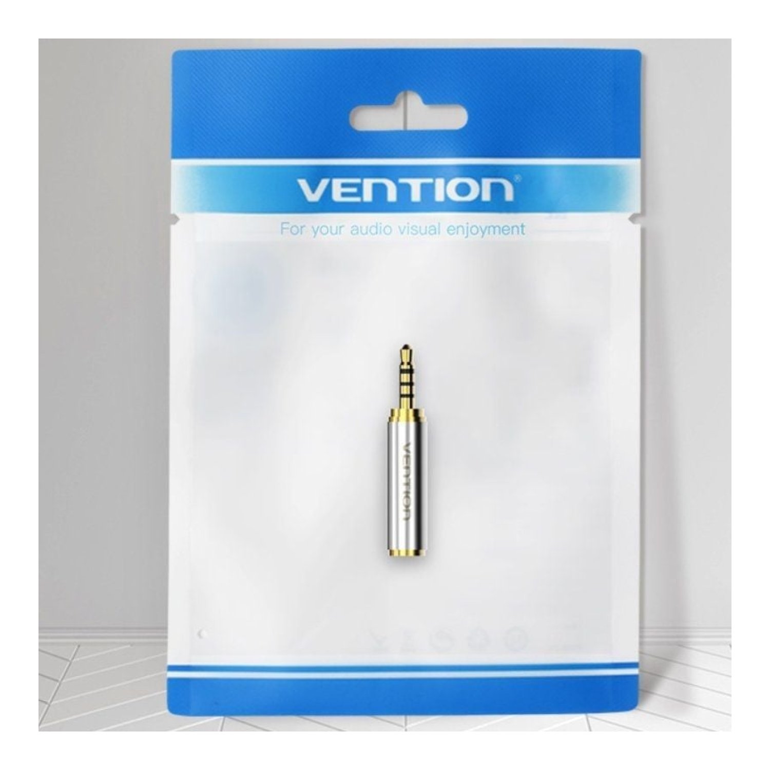 Vention Adaptador Jack · 2.5 Macho a 3.5 Hembra · Plata