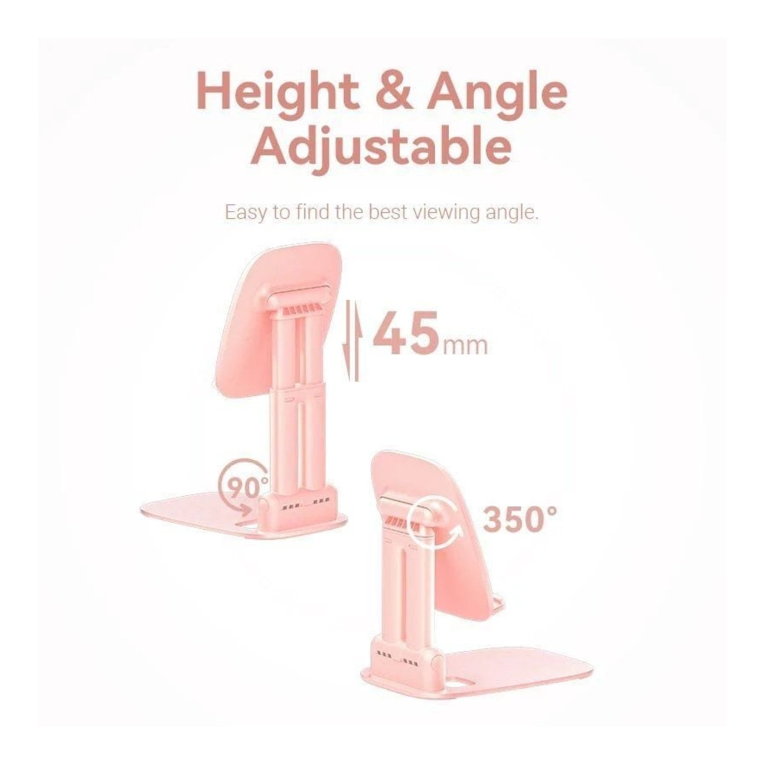Vention · Soporte Smartphone/Tablet · Rosa · Ajustable