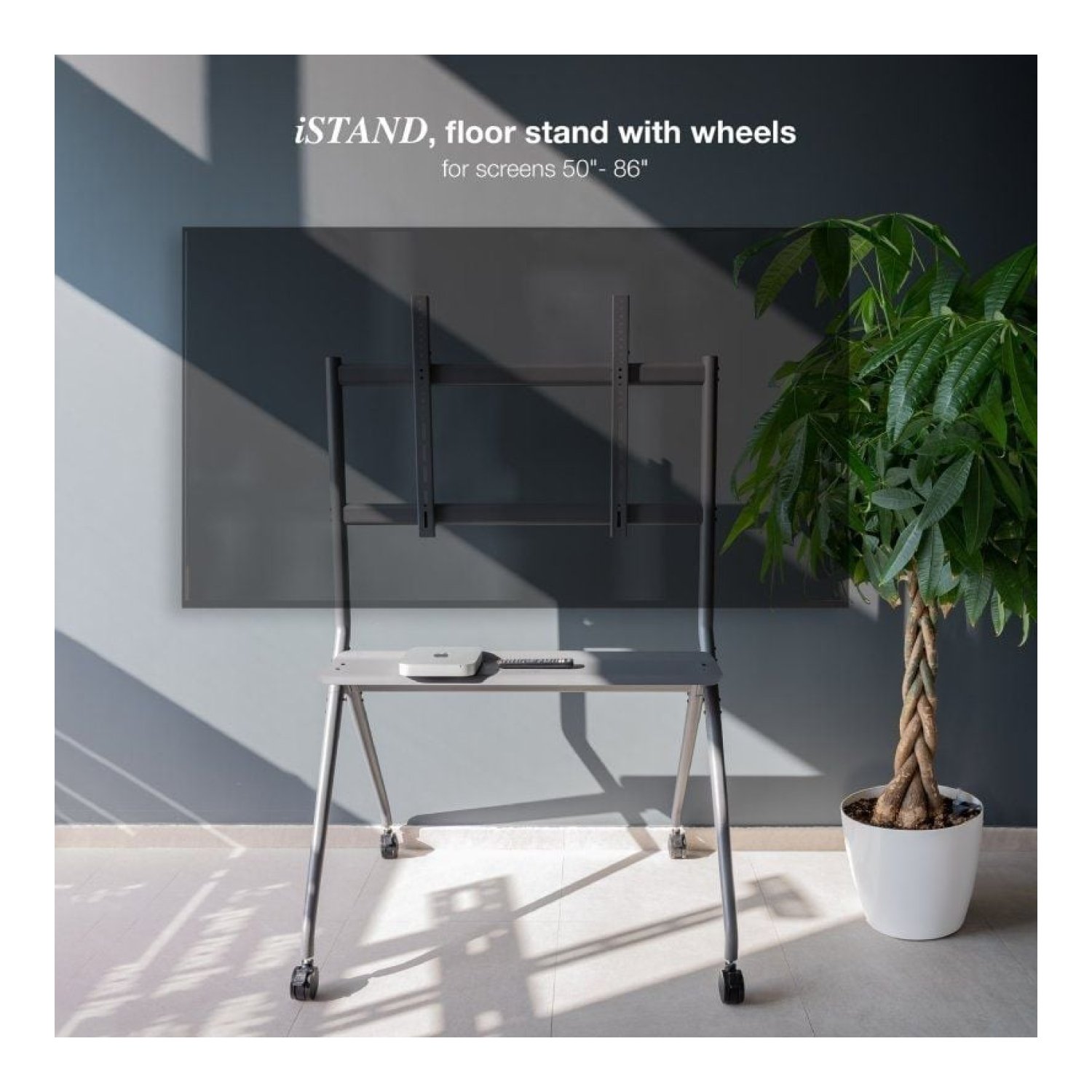 TooQ FS20205M-B · Soporte de Suelo con Ruedas · 50-86" · Hasta 120kg