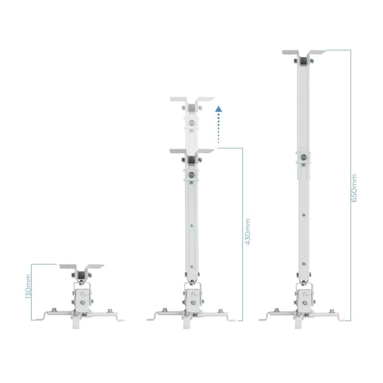 TooQ PJ2012T-W · Soporte de Techo Proyector · Inclinable · Hasta 20kg