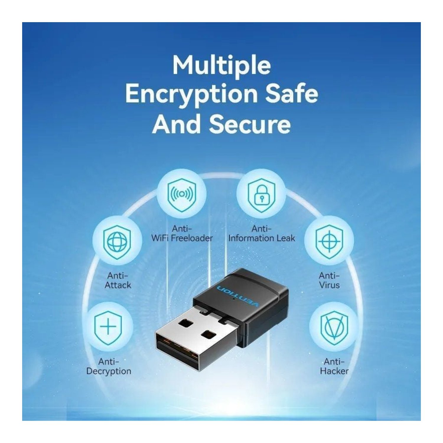 Vention · Adaptador USB WiFi · 433 Mbps