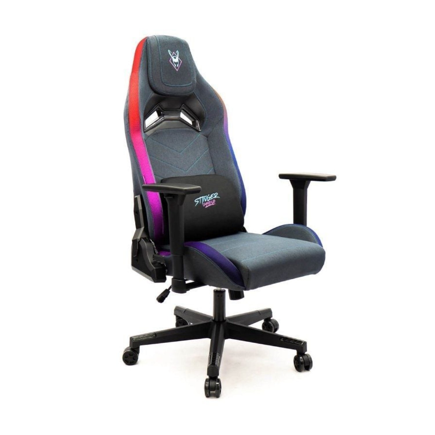 Woxter Stinger Station Elite · Silla Gaming · Luces LED RGB · Azul y Rosa