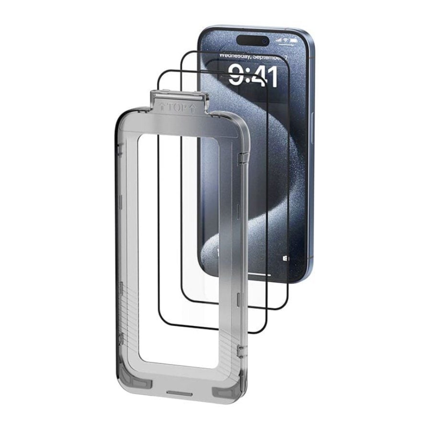 Vention · Pack 2 Protectores de Pantalla · iPhone 16 · Cristal Templado · Herramienta Instalación