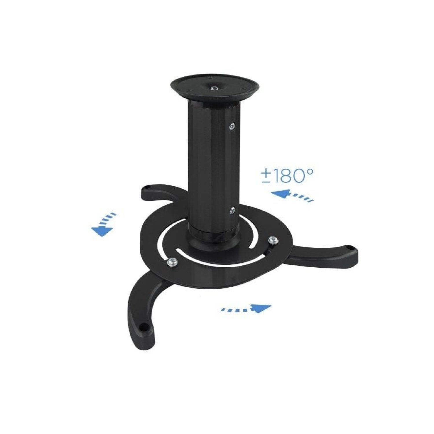 Tooq PJ1010TN-B · Soporte de Techo para Proyector · Inclinable y Giratorio · Hasta 10kg