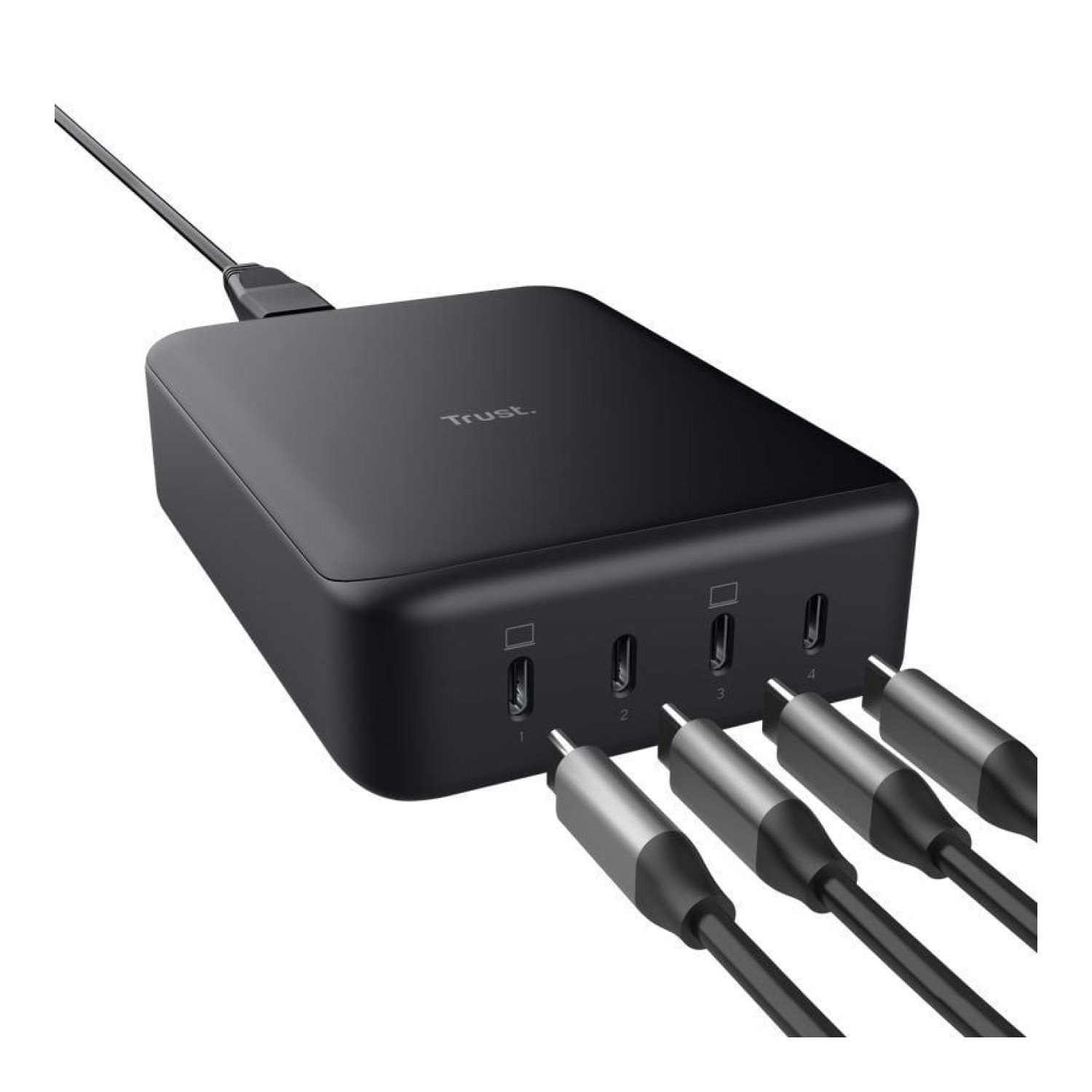 Trust Maxo · Cargador de Pared GaN · 240W · 4x USB-C · 5-20V