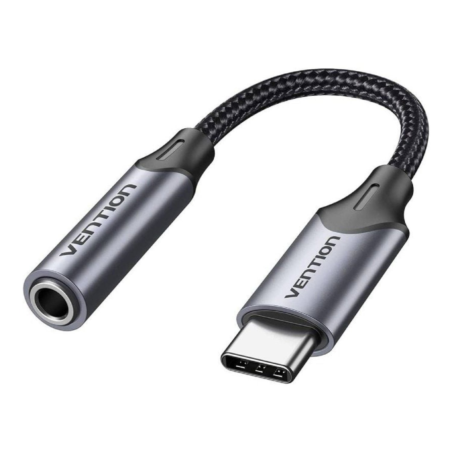 Vention · Adaptador Audio Jack 3.5 Hembra a USB-C · 10cm · Gris